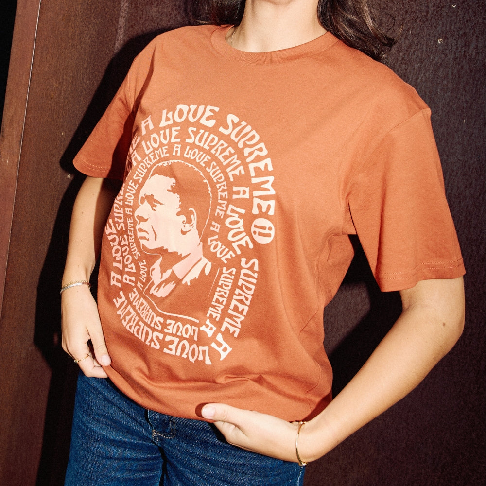 John Coltrane: A Love Supreme Spiral T-Shirt Size Chart