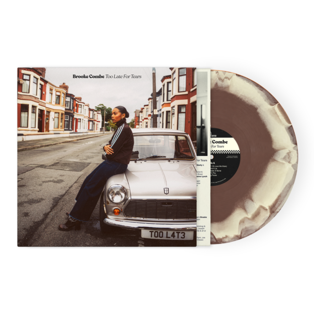 Brooke Combe: Too Late For Tears Brown and cream LP
