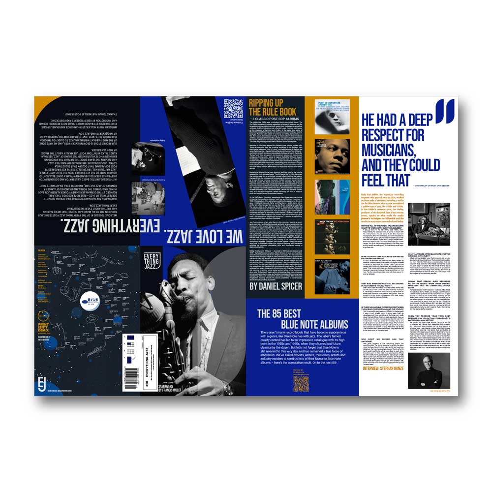 Posterzine® #01: 85 years of Blue Note Records, Joe Henderson Poster + Blue Note Constellation 12” x 12” Print (Exclusive)