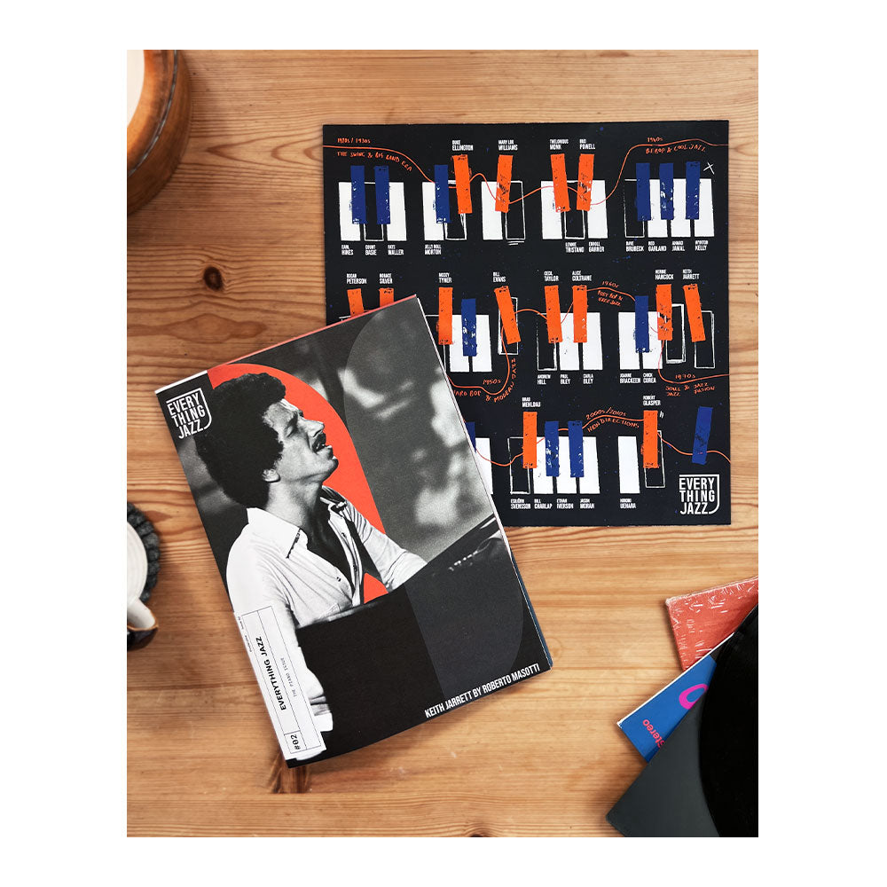 Posterzine® #02: The Piano Issue, Thelonious Monk Poster + History Of Jazz Piano 12” x 12” Print (Exclusive Bundle)