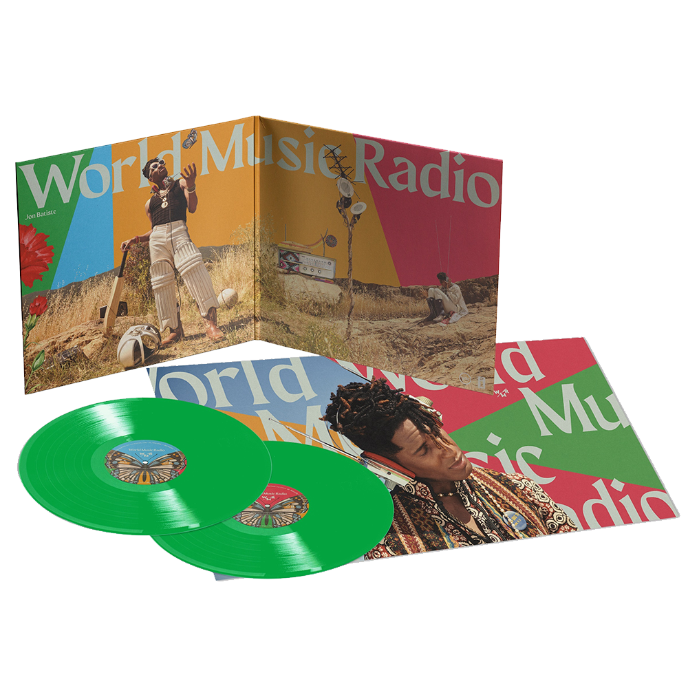 Jon Batiste: World Music Radio 2LP (Neon Green) Front